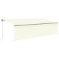 vidaXL Toldo automático persiana LED sensor de viento crema 5x3 m vidaXL Toldo automático persiana LED sensor de viento crema 5x3 m