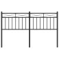 vidaXL Cabecero de metal negro 140 cm vidaXL Cabecero de metal negro 140 cm