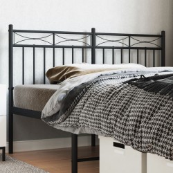 vidaXL Cabecero de metal negro 160 cm