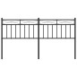 vidaXL Cabecero de metal negro 160 cm vidaXL Cabecero de metal negro 160 cm