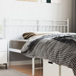 vidaXL Cabecero de metal blanco 135 cm