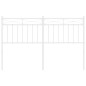 vidaXL Cabecero de metal blanco 135 cm