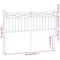 vidaXL Cabecero de metal blanco 135 cm