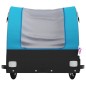 vidaXL Remolque para bicicleta hierro negro y azul 45 kg