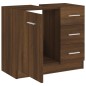 vidaXL Mueble de lavabo madera contrachapada marrón roble 63x30x54 cm vidaXL Mueble de lavabo madera contrachapada marrón roble 63x30x54 cm