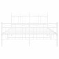 vidaXL Estructura cama metal cabecero y pie de cama blanco 140x190 cm