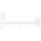 vidaXL Estructura cama metal cabecero y pie de cama blanco 140x190 cm
