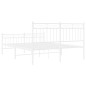 vidaXL Estructura cama metal cabecero y pie de cama blanco 140x190 cm
