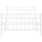 vidaXL Estructura cama metal con cabecero y pie cama blanca 100x200 cm vidaXL Estructura cama metal con cabecero y pie cama blanca 100x200 cm