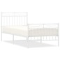 vidaXL Estructura cama metal con cabecero y pie cama blanca 90x200 cm vidaXL Estructura cama metal con cabecero y pie cama blanca 90x200 cm