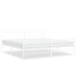 vidaXL Estructura cama metal con cabecero y pie cama blanco 193x203 cm