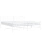 vidaXL Estructura cama metal con cabecero y pie cama blanco 193x203 cm