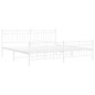 vidaXL Estructura cama metal con cabecero y pie cama blanco 193x203 cm