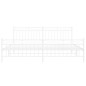 vidaXL Estructura cama metal con cabecero y pie cama blanco 193x203 cm