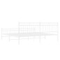 vidaXL Estructura cama metal con cabecero y pie cama blanco 193x203 cm