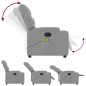 vidaXL Sillón reclinable de masaje de tela gris claro vidaXL Sillón reclinable de masaje de tela gris claro