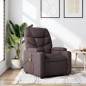 vidaXL Sillón de masaje reclinable de tela marrón oscuro vidaXL Sillón de masaje reclinable de tela marrón oscuro