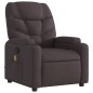 vidaXL Sillón de masaje reclinable de tela marrón oscuro vidaXL Sillón de masaje reclinable de tela marrón oscuro