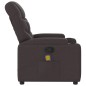 vidaXL Sillón de masaje reclinable de tela marrón oscuro vidaXL Sillón de masaje reclinable de tela marrón oscuro
