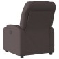 vidaXL Sillón de masaje reclinable de tela marrón oscuro vidaXL Sillón de masaje reclinable de tela marrón oscuro