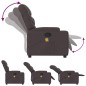 vidaXL Sillón de masaje reclinable de tela marrón oscuro vidaXL Sillón de masaje reclinable de tela marrón oscuro