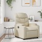 vidaXL Sillón reclinable de cuero sintético crema vidaXL Sillón reclinable de cuero sintético crema