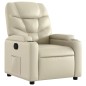 vidaXL Sillón reclinable de cuero sintético crema vidaXL Sillón reclinable de cuero sintético crema