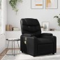 vidaXL Sillón de masaje reclinable cuero sintético negro