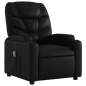 vidaXL Sillón de masaje reclinable cuero sintético negro