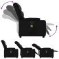 vidaXL Sillón de masaje reclinable cuero sintético negro