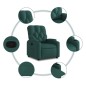 vidaXL Sillón reclinable de tela verde oscuro vidaXL Sillón reclinable de tela verde oscuro