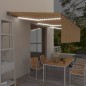 vidaXL Toldo automático persiana LED sensor de viento amarillo 6x3m vidaXL Toldo automático persiana LED sensor de viento amarillo 6x3m