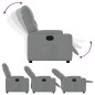 vidaXL Sillón reclinable de tela gris claro vidaXL Sillón reclinable de tela gris claro