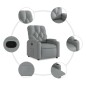 vidaXL Sillón reclinable de tela gris claro vidaXL Sillón reclinable de tela gris claro