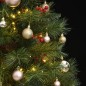 vidaXL Árbol de Navidad artificial con bisagras 150 LED y bolas 150 cm