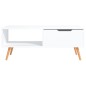 vidaXL Mesa de centro de madera contrachapada blanco 100x49,5x43 cm vidaXL Mesa de centro de madera contrachapada blanco 100x49,5x43 cm