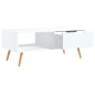 vidaXL Mesa de centro de madera contrachapada blanco 100x49,5x43 cm vidaXL Mesa de centro de madera contrachapada blanco 100x49,5x43 cm