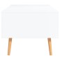 vidaXL Mesa de centro de madera contrachapada blanco 100x49,5x43 cm vidaXL Mesa de centro de madera contrachapada blanco 100x49,5x43 cm