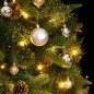vidaXL Árbol de Navidad artificial con bisagras 300 LED y bolas 180 cm vidaXL Árbol de Navidad artificial con bisagras 300 LED y bolas 180 cm
