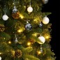 vidaXL Árbol de Navidad artificial con bisagras 300 LED y bolas 180 cm vidaXL Árbol de Navidad artificial con bisagras 300 LED y bolas 180 cm
