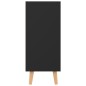 vidaXL Aparador de madera de ingeniería negro 90x30x72 cm