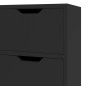 vidaXL Aparador de madera de ingeniería negro 90x30x72 cm