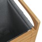 vidaXL Cesto para ropa sucia con bolsa bambú gris 32x30x36,5 cm vidaXL Cesto para ropa sucia con bolsa bambú gris 32x30x36,5 cm