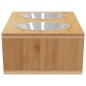vidaXL Comederos altos para perros bambú 35,5x18x10,5 cm vidaXL Comederos altos para perros bambú 35,5x18x10,5 cm