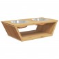 vidaXL Comederos altos para perros bambú 35,5x18x10,5 cm vidaXL Comederos altos para perros bambú 35,5x18x10,5 cm