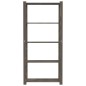 vidaXL Estantería de 5 niveles madera maciza pino gris 80x38x170 cm vidaXL Estantería de 5 niveles madera maciza pino gris 80x38x170 cm