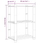 vidaXL Estantería de 3 niveles madera maciza pino gris 60x38x90 cm vidaXL Estantería de 3 niveles madera maciza pino gris 60x38x90 cm