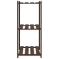 vidaXL Estantería de 3 niveles madera maciza pino marrón 60x38x90 cm vidaXL Estantería de 3 niveles madera maciza pino marrón 60x38x90 cm