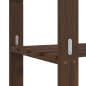 vidaXL Estantería de 3 niveles madera maciza pino marrón 60x38x90 cm vidaXL Estantería de 3 niveles madera maciza pino marrón 60x38x90 cm