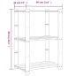 vidaXL Estantería de 3 niveles madera maciza pino marrón 60x38x90 cm vidaXL Estantería de 3 niveles madera maciza pino marrón 60x38x90 cm
